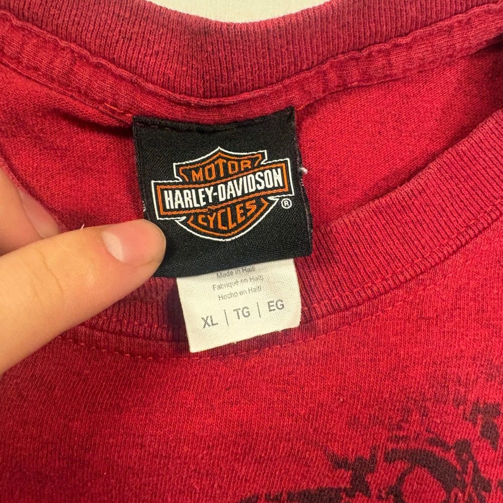 Harley-Davidson US 129 Tail of the Dragon T-Shirt Red XL Tallassee TN Graphic - Picture 3 of 6